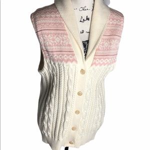 Sleeveless Button Up Sweater